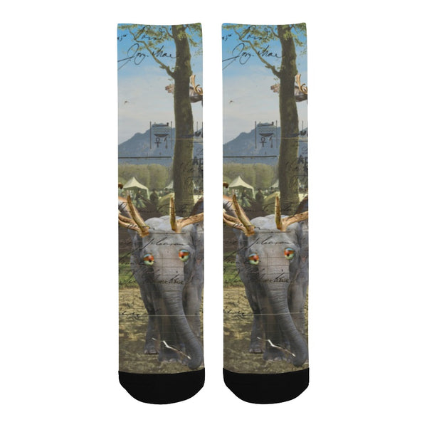 ANIMAL MIX - A SURPRISE AT THE RACES II Unisex Mixed-Fabric Socks