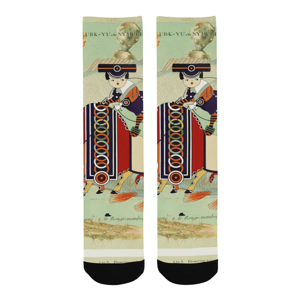 THE BULL WITH THE COLORFUL RUG Unisex Mixed-Fabric Socks