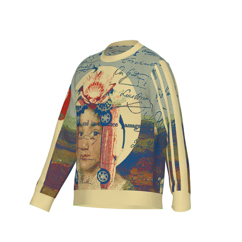 THE BORING HEADDRESS III II II Unisex Knitted Cotton Blend Crewneck Classic Fit Sweater