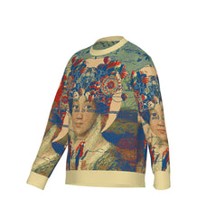 THE BORING HEADDRESS I II II Unisex Knitted Cotton Blend Crewneck Classic Fit Sweater