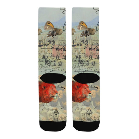 THE UNUSUALLY-COLORED ANIMAL MIX CREATURE! Unisex Mixed-Fabric Socks