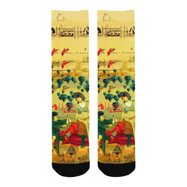 HERE, TAKE IT II Unisex Mixed-Fabric Socks