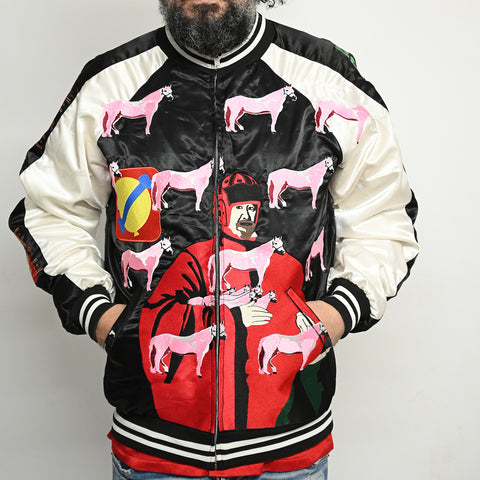 I FOUND THEM IN THERE III x UPGRADING THE TRAILER Unisex Reversible Cotton Satin Sukajan Jacket