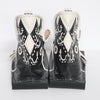 Unisex Black And White Hand-Made Traditional Moroccan Craftsmanship Leather Shoes - Variation II