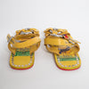 Yellow Unisex Hand-Made Riveted Leather Sandals