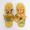 Yellow Unisex Hand-Made Riveted Leather Sandals