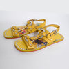 Yellow Unisex Hand-Made Riveted Leather Sandals