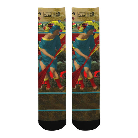 PASSING OUT THE BROOMS Unisex Mixed-Fabric Socks