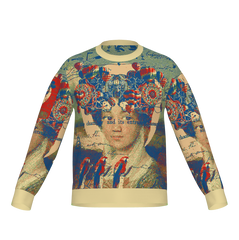 THE BORING HEADDRESS I II II Unisex Knitted Cotton Blend Crewneck Classic Fit Sweater
