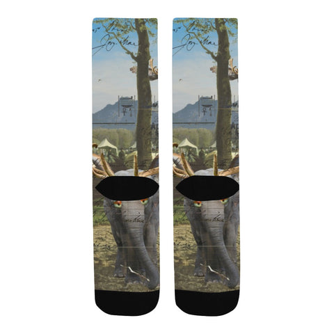 ANIMAL MIX - A SURPRISE AT THE RACES II Unisex Mixed-Fabric Socks