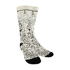 MAP AND SOME ILLUSTRATIONS Unisex Mixed-Fabric Socks