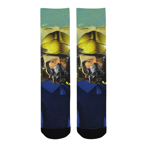 THE LAMP POST Unisex Mixed-Fabric Socks