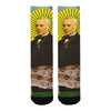THE SAINT, HIS SNAKE AND HIS COW HAVE COME TO SAVE YOUR SOUL! Unisex Mixed-Fabric Socks