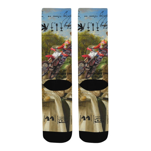 STILL LIFE AND MOTOCROSS IV II Unisex Mixed-Fabric Socks