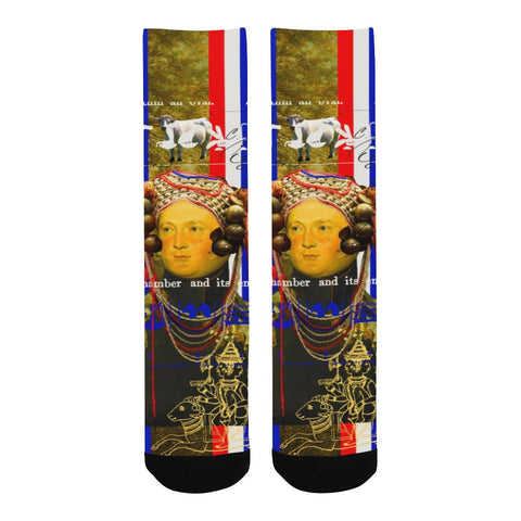 BLEU BLANC ROUGE Unisex Mixed-Fabric Socks