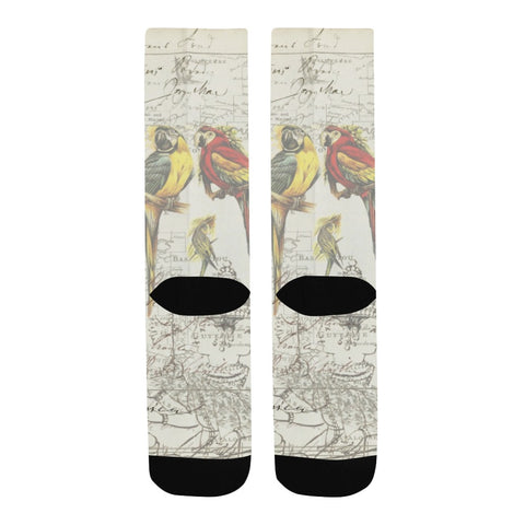 THE PARROT MAP III Unisex Mixed-Fabric Socks