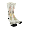 NAUTICAL MAP SOME FLOWERS AND SOME BIRDS Unisex Mixed-Fabric Socks