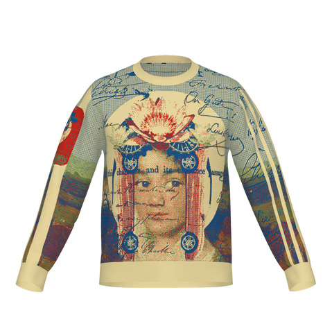 THE BORING HEADDRESS III II II Unisex Knitted Cotton Blend Crewneck Classic Fit Sweater