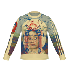 THE BORING HEADDRESS III II II Unisex Knitted Cotton Blend Crewneck Classic Fit Sweater