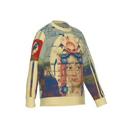 THE BORING HEADDRESS III II II Unisex Knitted Cotton Blend Crewneck Classic Fit Sweater