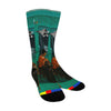 BLUE, YELLOW, RED, LICE I Unisex Mixed-Fabric Socks