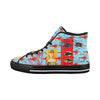THE SHOWY PLANE HUNTER AND FISH IV Women's All Over Print Canvas Sneakers