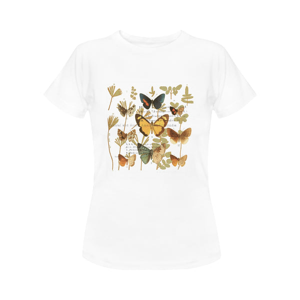 Butterflies 2 Women's Printed Cotton Tee Shirt