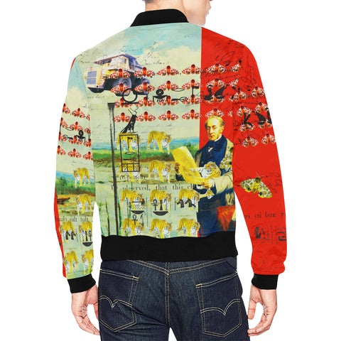 ACCORDING TO PLAN. All Over Print Bomber Jacket for Men
