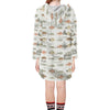 FISH AND A NAUTICAL MAP Unisex Step Hem Tunic Hoodie