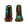 THE DISTORTED KING, THE DISTORTED COLORFUL PARROTS AND THEIR DISTORTED TREASURE OF SPARE TIRES II Men’s All Over Print Fabric High Boots