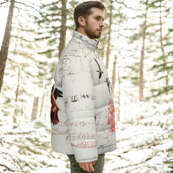 THE KING OF THE FIELD III All-Over Print Unisex Stand-up Collar Down Jacket