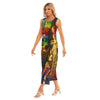 AND THIS, IS THE RAINBOW BRUSH CACTUS. II All-Over Print Women's Sleeveless Long Dress
