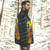 1, 2, 3 V All-Over Print Unisex Stand-up Collar Down Jacket