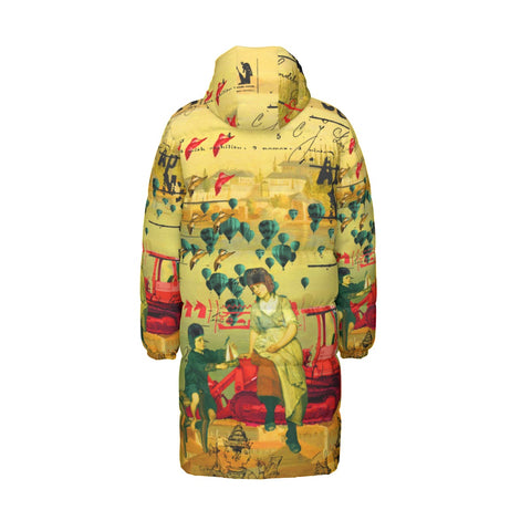 HERE, TAKE IT II All-Over Print Unisex Long Down Jacket