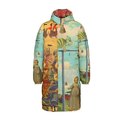 DANDELIONS X THE OLD PHOTO I All-Over Print Unisex Long Down Jacket
