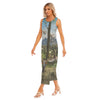 ANIMAL MIX - A SURPRISE AT THE RACES II All-Over Print Women's Sleeveless Long Dress