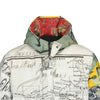 MAP AND SOME ILLUSTRATIONS X THE BORING HEADDRESS II II II ALT. FACE All-Over Print Unisex Long Down Jacket