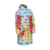 THE SHOWY PLANE HUNTER AND FISH IV All-Over Print Unisex Long Down Jacket
