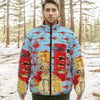 THE SHOWY PLANE HUNTER AND FISH IV All-Over Print Unisex Stand-up Collar Down Jacket