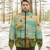 DANDELIONS All-Over Print Unisex Stand-up Collar Down Jacket