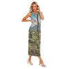 ANIMAL MIX - A SURPRISE AT THE RACES II All-Over Print Women's Sleeveless Long Dress