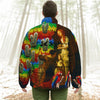 AND THIS, IS THE RAINBOW BRUSH CACTUS. II All-Over Print Unisex Stand-up Collar Down Jacket