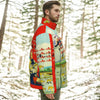 ACCORDING TO PLAN. All-Over Print Unisex Stand-up Collar Down Jacket