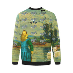 A PACKAGE FOR THE ZEBRAS Men's Oversized Fleece Sweatshirt