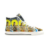 1, 2, 3 V Men's All Over Print Canvas Sneakers