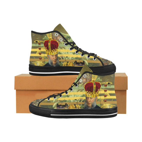 THE FOUR CROWNS Men's All Over Print Canvas Sneakers