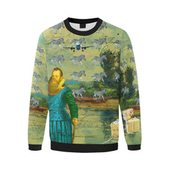 A PACKAGE FOR THE ZEBRAS Men's Oversized Fleece Sweatshirt