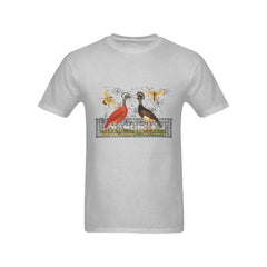 Two Hens, Two Bees and the Illustrated Rug Men's Printed Cotton Tee Shirt