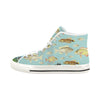 VINTAGE MOTORCYCLES AND COLORFUL FISH... IN THE MOUNTAINS Women's All Over Print Canvas Sneakers