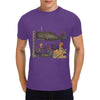 whale and hoopoe 1 3 4 Men's T-Shirt in USA Size (Front Printing Only)